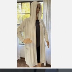 Chaser Soft Open Front Long Hoodie Duster Jasmine Size XS New W/Tags